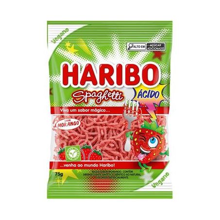 Goma Haribo 75g Espaguete De Morango