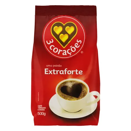 Café 3 Corações Extra Forte Pct 500g