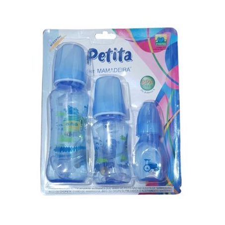 Kit mamadeira petita azul