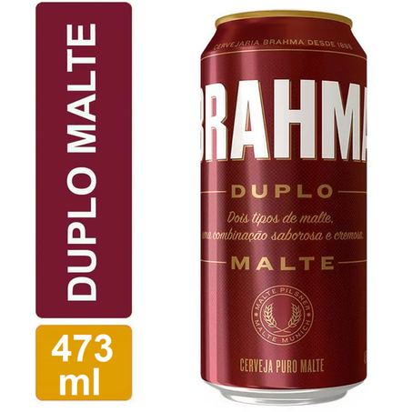 CERVEJA BRAHMA DUPLO MALTE LATA 473ML