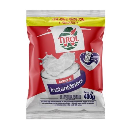 Leite po tirol instantaneo 400gr