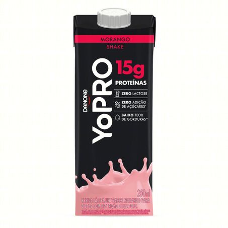 Bebida Láctea UHT Morango Zero Lactose Yopro Shake