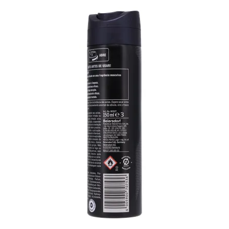 DESOD.NIVEA AERO 150ML DEEP CARVAO ATIVO MASC 360-22