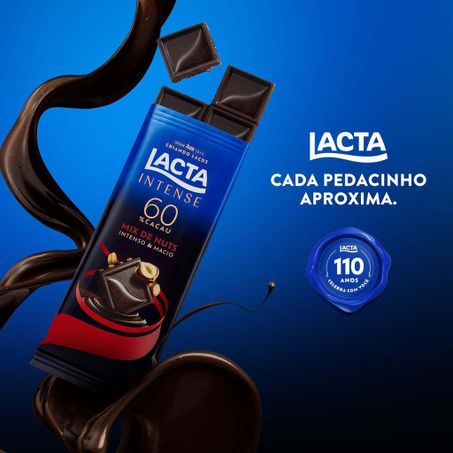 CHOCOLATE LACTA INTENSE 60% CACAU MIX NUTS 85G 360-4