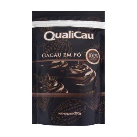 Cacau Pó Qualicau 100% Cacau Sachê 200g 
 