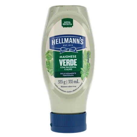 Maionese Hellmann's Verde Sqz 335g