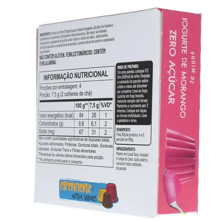 PUDIM ZERO MORANGO 30G - APTI 360-23