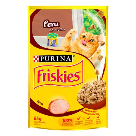 Alimento para gatos peru ao molho purina friskies