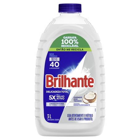 Sabão Líquido Brilhante 3 Litros - Coco