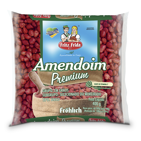 AMENDOIM VERMELHO FRITZ E FRIDA 400G PREMIUM