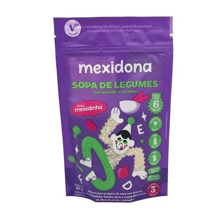 Sopa de legumes mexidona com brócolis e letrinhas 90g