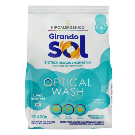 Sabão em Pó Girando Sol Optical Wash Pacote 400g