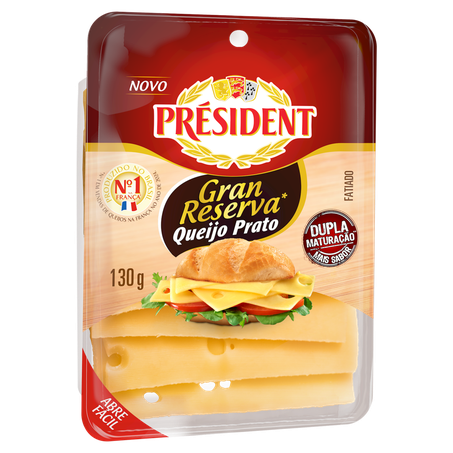 Queijo Prato Président Gran Reserva Fatiado Maturado 130g