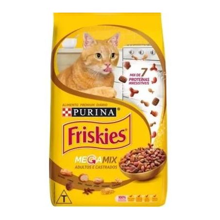 RACAO FRISKIES GATOS ADULTOS MEGA MIX 850G
