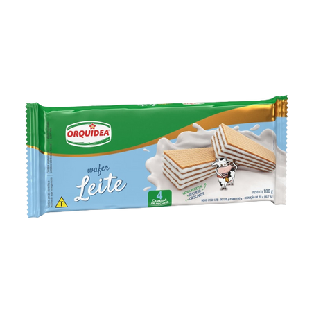 Wafer orquidea 100g leite