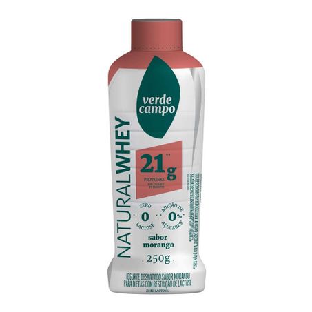 IOGURTE VERDE CAMPO WHEY MORANGO 250ML