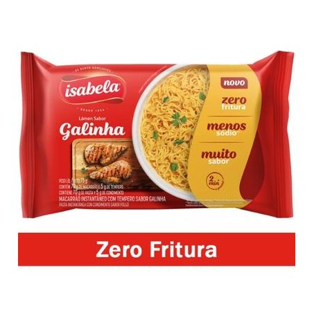 Macarrão Instantâneo Lámen Galinha Zero Fritura Isabela 75g