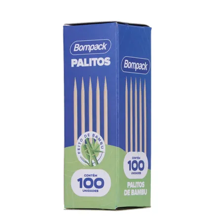 Palitos de bambu bompack bandeja c/100 360-3