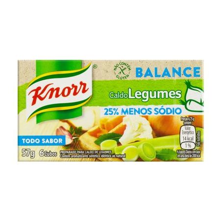 Caldo Knorr Balance Menos Sódio Legumes Caixa 57G