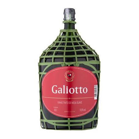 BEB. VINHO GALIOTTO TINTO SUAVE 4,6L