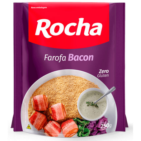 Farofa pronta rocha 250g bacon