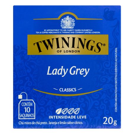 CHÁ MISTO LADY GREY TWININGS CLASSICS COM 10 SACHÊS