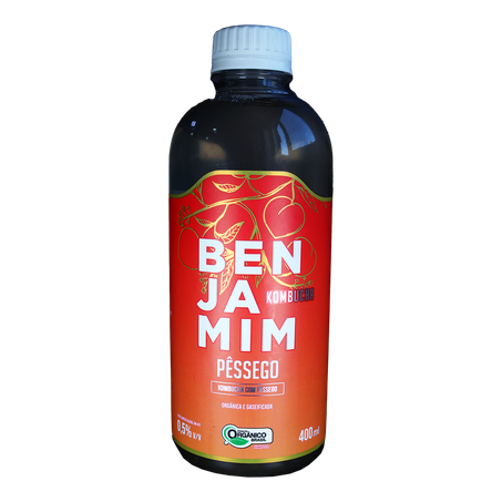 KOMBUCHA ORG PÊSSEGO  400ML - BENJAMIM