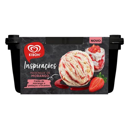 SORVETE MERENGUE DE MORANGO KIBON INSPIRAÇÕES