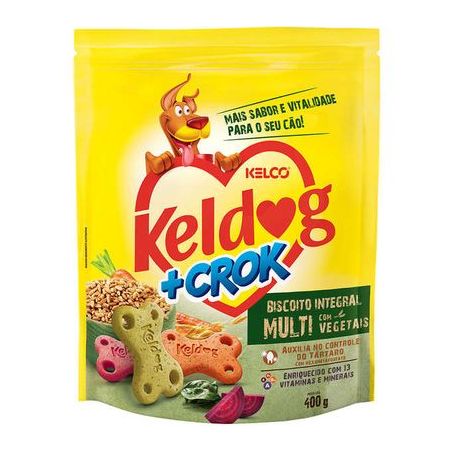 Biscoito Keldog+Crok Integral Multi 400G