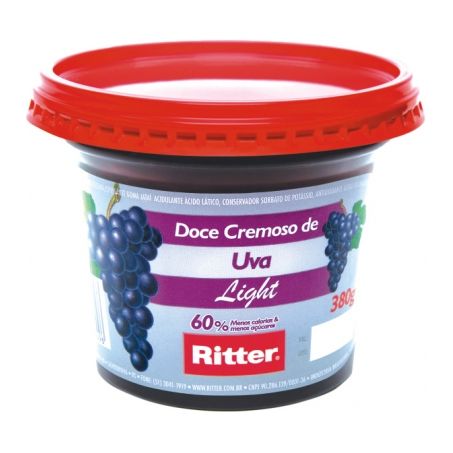 Doce Cremoso de Fruta Ritter Light Uva Pote 380G