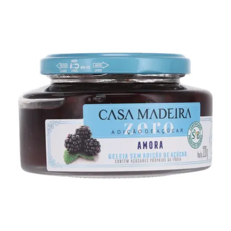 Geléia casa madeira zero açúcar amora vidro 220g 360-34
