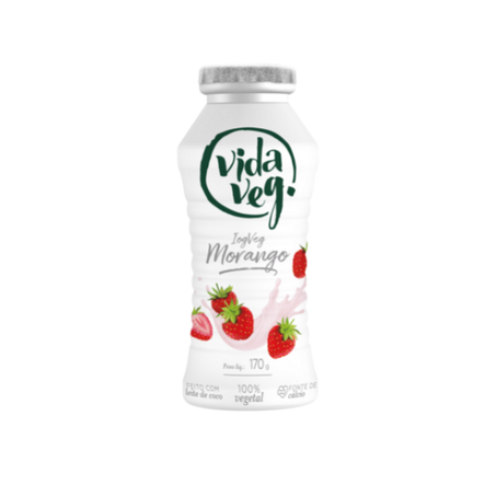 Iogurte vida veg 170g sabor morango