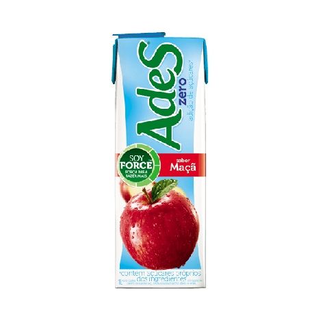 Bebida de Soja Ades Zero Maçã Caixa 1LT