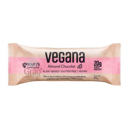 BARRA CEREAL VEGANA CACAU HARTS NAT 65G