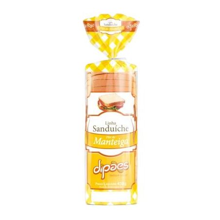 Pão de Manteiga Dipães Embalagem 430G