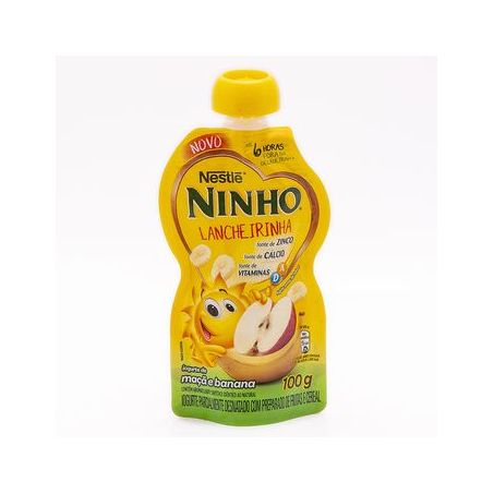 Iogurte ninho maçã e banana pouch 100g