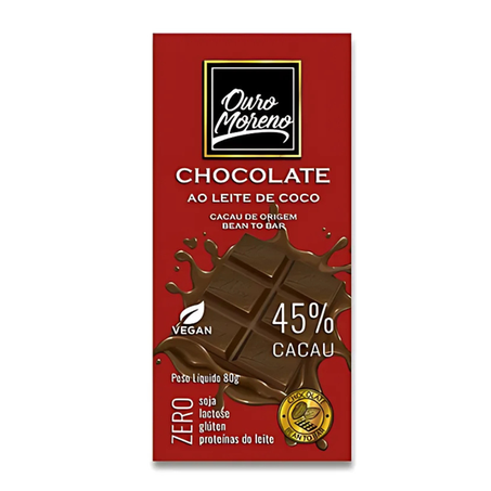 CHOCOLATE AO LEITE DE COCO OURO MORENO 80G