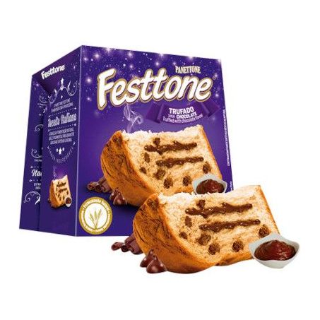 Panettone Festtone Trufado Chocolate Caixa 400g 
 