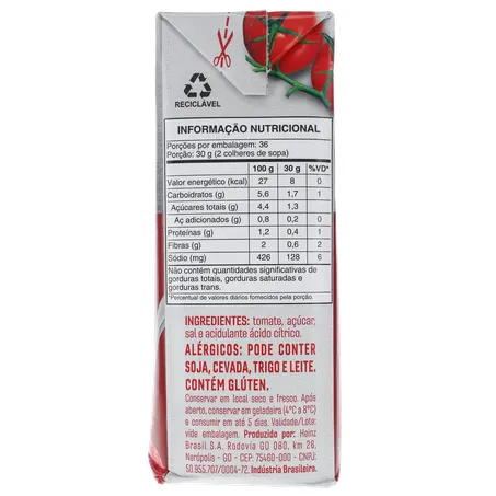 Extrato quero tomate caixa 1.080kg 360-3