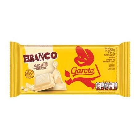 Barra de chocolate garoto branco 80g