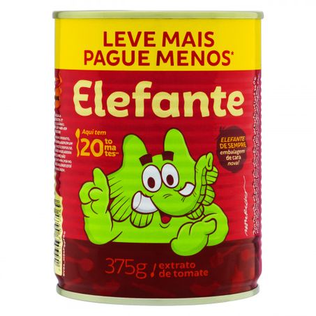 EXTRATO DE TOMATE ELEFANTE LATA 375G