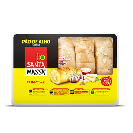 Pao de alho santa massa tradicional 400g