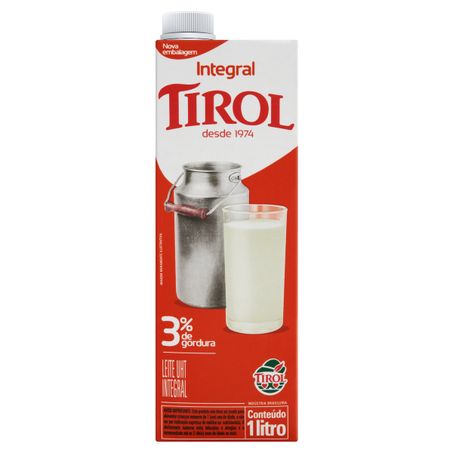 LEITE UHT INTEGRAL TIROL CAIXA COM TAMPA