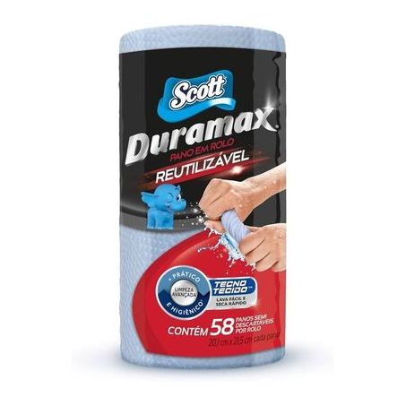 Pano Multiuso Scott Duramax 20x21cm Azul C/58