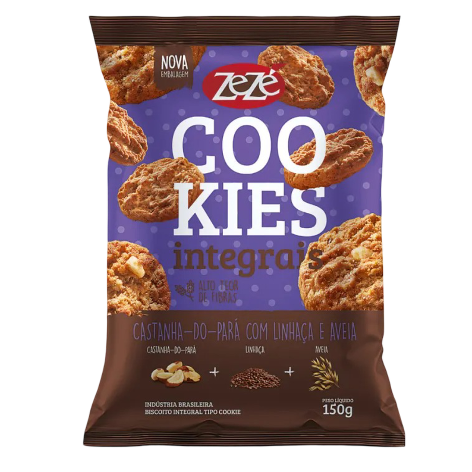 クッキー① Biscoito Zezé Cookies Integral Castanha Do Pará 150g | Viezzer