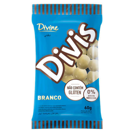 Confeito Divine Chocolate Branco Divis 60g