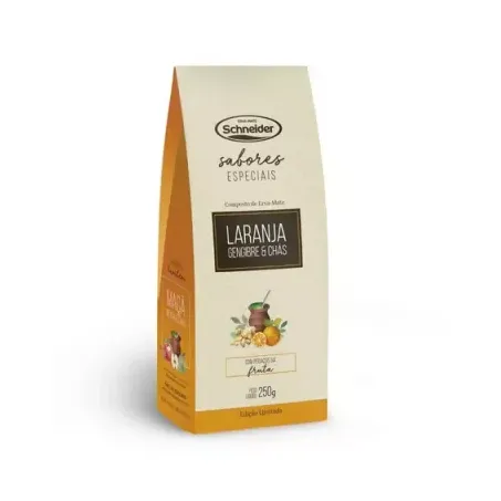 Erva mate schneider laranja/gengibre/chas 500g