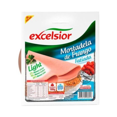 MORTADELA DE FRANGO LIGHT ESCELSIOR FAT 180 G     