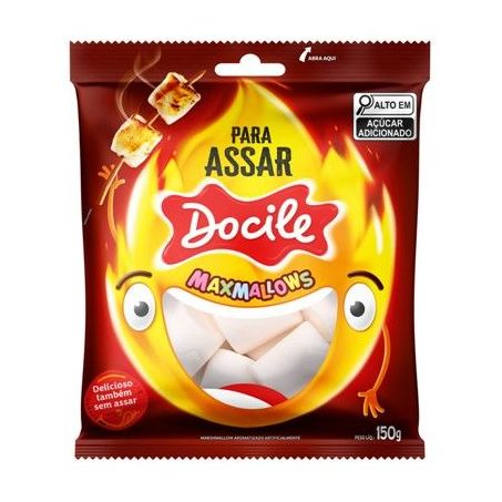 Maxmallows tubo branco assar docile 150g