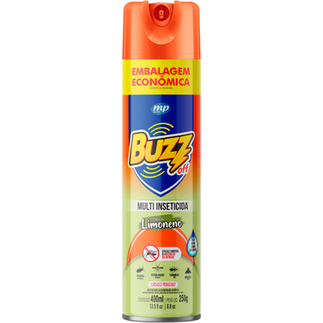 Inseticida aerosol buzz off 400ml limoneno